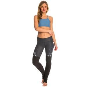 ALO Yoga Gypset Goddess Butterfly Print Ribbed Yoga Leggings Size Small